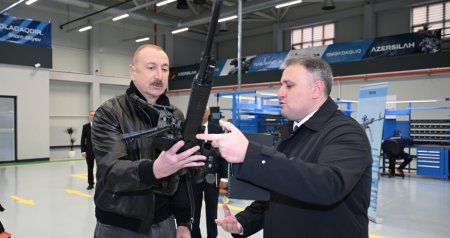 İlham Əliyev Tərtərdə elektromexanika zavodunun AÇILIŞINDA - FOTO