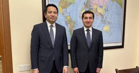 Hikmət Hacıyev Qazaxıstan səfiri ilə GÖRÜŞDÜ - FOTO