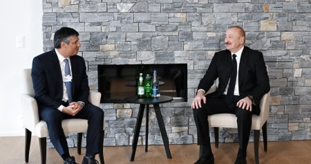 İlham Əliyev Davosda Braziliyanın &ldquo;BTG Pactual&rdquo; şirkətinin sədri ilə görüşüb - FOTO/VİDEO