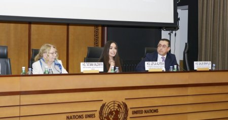 Leyla Əliyevanın iştirakı ilə Cenevrədə Xəzər dənizinin ekoloji problemləri müzakirə olunub - FOTO