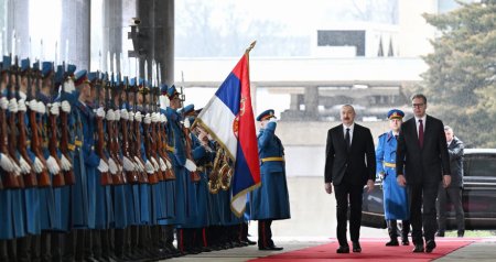 İlham Əliyev Serbiyada belə qarşılandı - FOTO/VİDEO