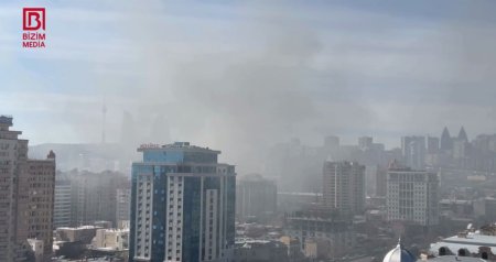 SON DƏQİQƏ! Bakının mərkəzində güclü yanğın &ndash; VİDEO