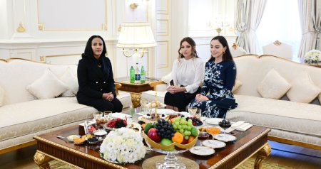 Mehriban Əliyeva Efiopiyanın birinci xanımı ilə GÖRÜŞDÜ - VİDEO