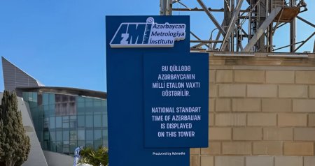 Bakı bulvarında Milli Etalon Vaxtının göstərilməsinə başlanıldı - FOTO