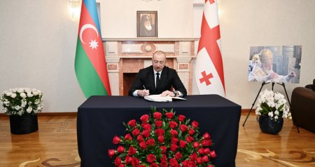 Prezident Gürcüstan səfirliyində - Başsağlığı verdi &ndash; FOTO