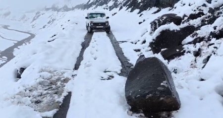 Quba-Xınalıq yolunun bu hissəsi bağlandı - VİDEO