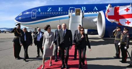 Prezidentin Gürcüstan səfəri FOTOLARDA