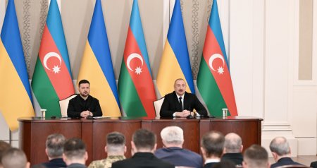 Prezidentlər mətbuata bəyanatlarla çıxış etdilər - FOTO