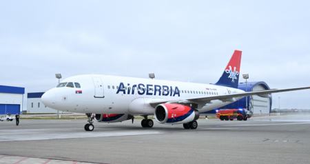 Belqrad&ndash;Bakı reysi Heydər Əliyev Beynəlxalq Aeroportunda belə qarşılandı - FOTO-VİDEO
