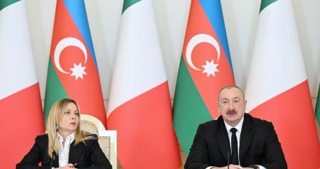 İlham Əliyev və Ciorcia Meloni mətbuata bəyanatlarla ÇIXIŞ EDİBLƏR - FOTO