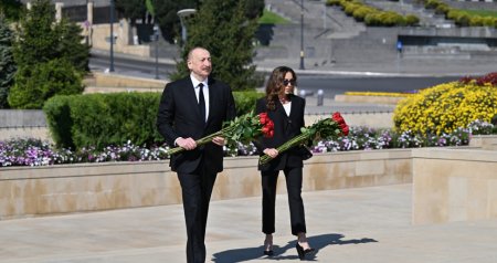 Prezident və xanımı Həzi Aslanovun məzarını ziyarət etdi &ndash; FOTO/VİDEO