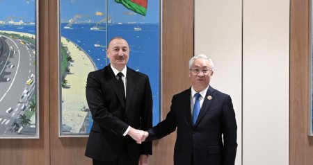 İlham Əliyev Çin Dövlət Şurasının Baş nazirinin müavinini qəbul etdi - FOTO