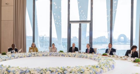 Prezident onların şərəfinə rəsmi ziyafət verdi - FOTOLAR