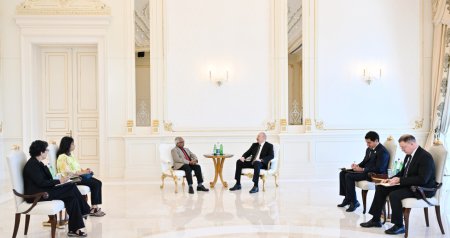 İlham Əliyev Mavriki Prezidenti ilə görüşdü - FOTO