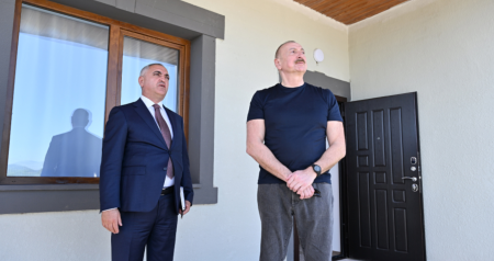 İlham Əliyev Xocalı rayonunun Daşbulaq kəndinə getdi - FOTO