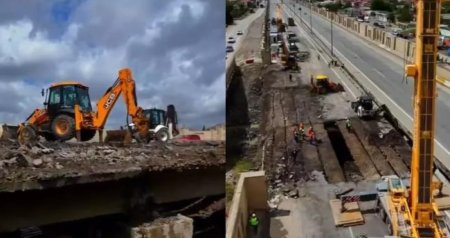 Bakıda yeni körpü tikilir - VİDEO