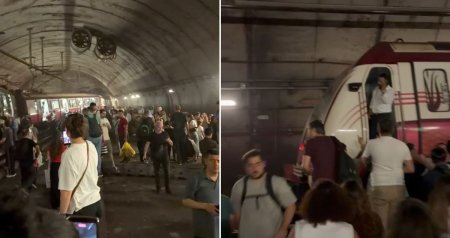 İstanbulda metro qatarı relsdən çıxdı: İnsanlar tuneldə qaldı - VİDEO