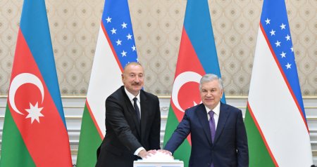 Prezidentlər Azərbaycanın Özbəkistanda həyata keçirdiyi layihələrin açılış mərasimində - FOTO/VİDEO