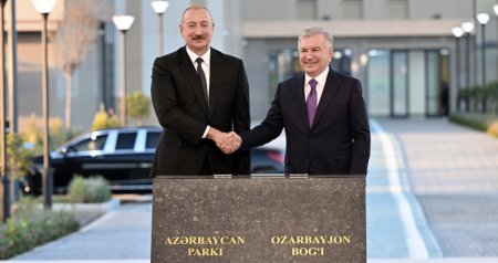 Prezidentlər &ldquo;Azərbaycan&rdquo; parkının təməlini qoydu - FOTO