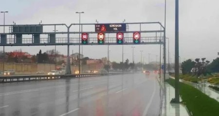 Yağışa görə bu yolda sürət həddi ENDİRİLDİ