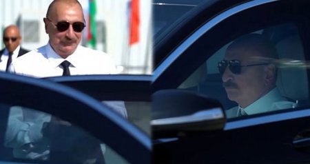 Prezident açılış mərasimindən sonra sükan arxasına keçdi &ndash; VİDEO