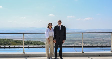 İlham Əliyev və Mehriban Əliyeva Şamaxıda &ldquo;Meysari Grand Hotel & SPA&rdquo; kompleksinin açılışında - FOTO