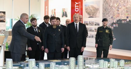 İlham Əliyev və Ramzan Kadırov &ldquo;Bakı Ağ Şəhər&rdquo;də - FOTO