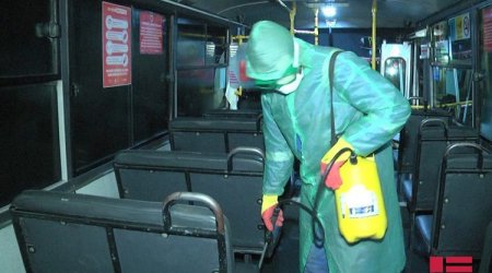 140 avtobus dezinfeksiya edildi - FOTO