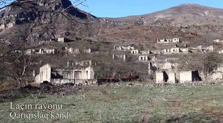 Laçın rayonunun Qarıqışlaq kəndindən videogörüntülər