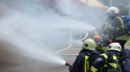 Abşeronda sərnişin avtobusu yandı