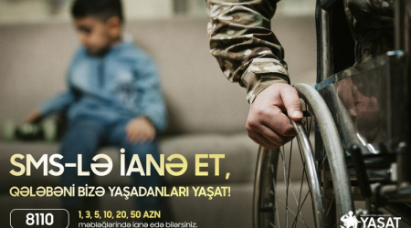 \'\'YAŞAT\'\'a  SMS-lə ianə etmək imkanı yaradıldı