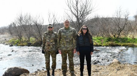 Prezident və ailəsinin işğaldan azad edilən ərazilərə səfərindən FOTOREPORTAJ