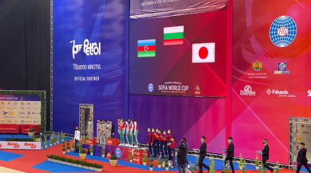 Gimnastlarımız Dünya Kubokunda gümüş medal qazandı - FOTOLAR
