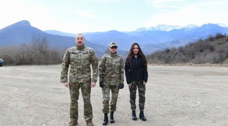 Prezident ailəsi ilə Bəsit çayın sahilində - FOTO/VİDEO