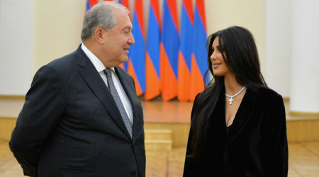 “SOYQIRIM” POZĞUNLUĞU - Ermənistan prezidenti Kim Kardaşyana təşəkkür etdi - FOTO ­