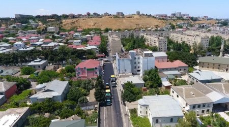 Bakıda daha bir yol təmir olunur - FOTO