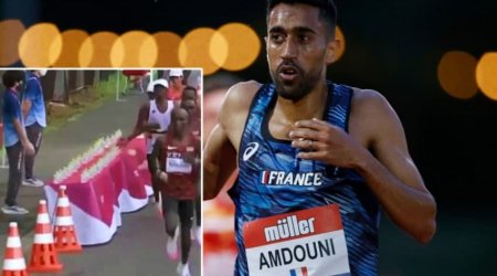 Tokio-2020: Fransalı atlet yarışda su şüşələrini bilərəkdən aşırdı - VİDEO