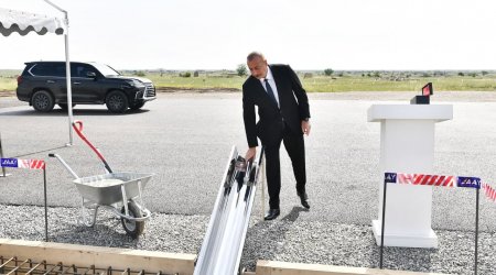 Prezident Laçın Beynəlxalq Hava Limanının təməlini qoydu