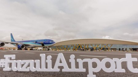 Füzuli aeroportuna ilk uçuş AVROPA MƏTBUATINDA - FOTO