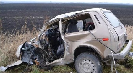 Ömər aşırımında “Niva” aşdı, şirkətin 5 işçisi xəsarət aldı