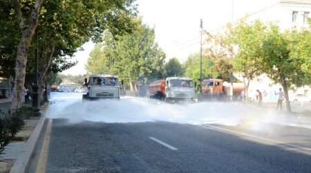 Bakıda növbəti dezinfeksiya işləri aparılır – FOTO 