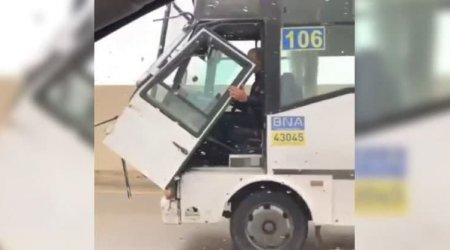 Bakıda avtobus sürücüsünün bu görüntüləri GÜNDƏM OLDU - VİDEO 