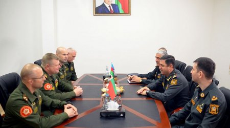 Azərbaycan və Belarus hərbi heyətləri GÖRÜŞDÜ - FOTO 