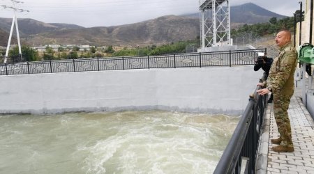 İlham Əliyev Suqovuşanda Kiçik Su Elektrik stansiyalarının açılışını etdi - FOTO/VİDEO