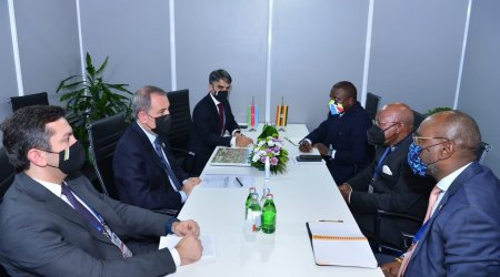 Ceyhun Bayramov Uqanda prezidenti ilə görüşdü - FOTO 