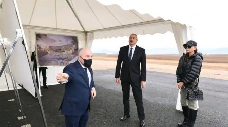 İlham Əliyev və birinci xanımın Zəngilana səfərindən FOTOLAR