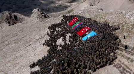 Türkiyə və Azərbaycan komandoları Davraz dağının zirvəsini belə fəth etdilər - VİDEO