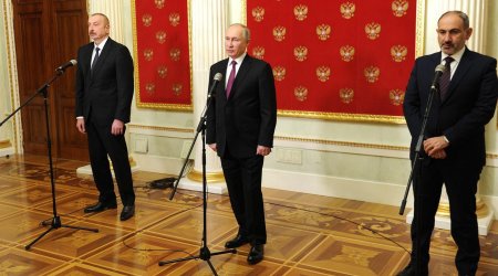 Kremldən Putin, Əliyev və Paşinyan görüşü ilə bağlı YENİ AÇIQLAMA