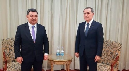 Ceyhun Bayramov Türk Akademiyasının prezidenti ilə görüşdü - FOTO