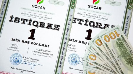 SOCAR istiqrazlarının qiyməti 1 075 dollara çatdı